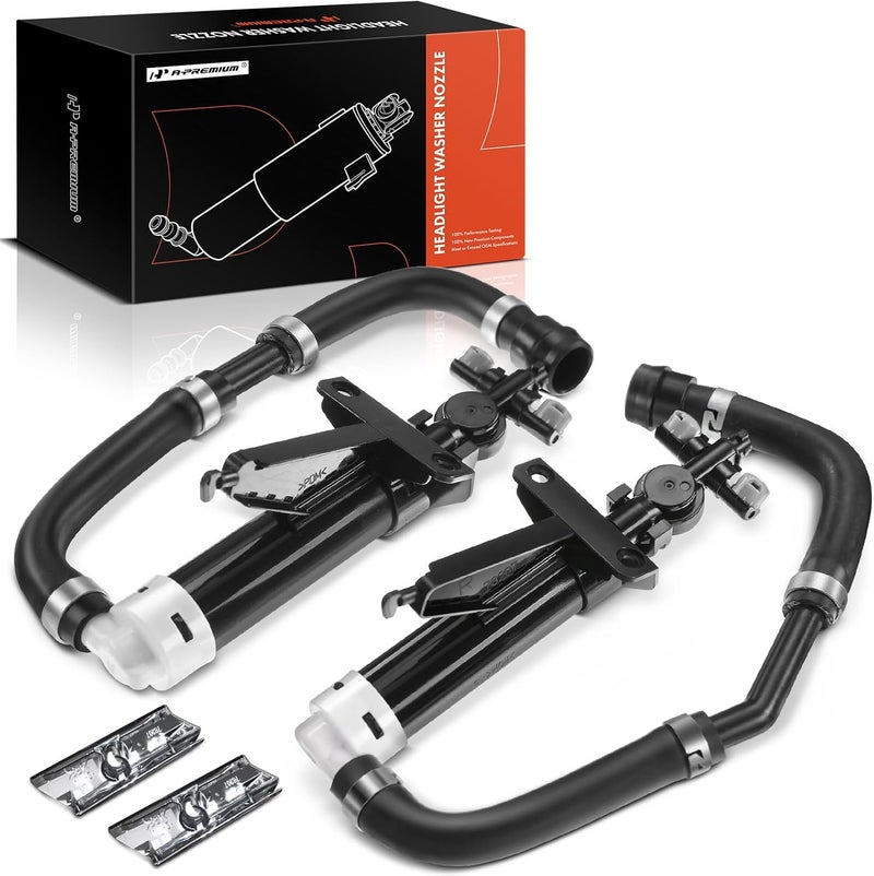 A-Premium Headlight Washer Nozzle Replacement for Lexus GS300 GS350 GS430 GS450h GS460 2006-2011 - 2-Piece Set - Image 1