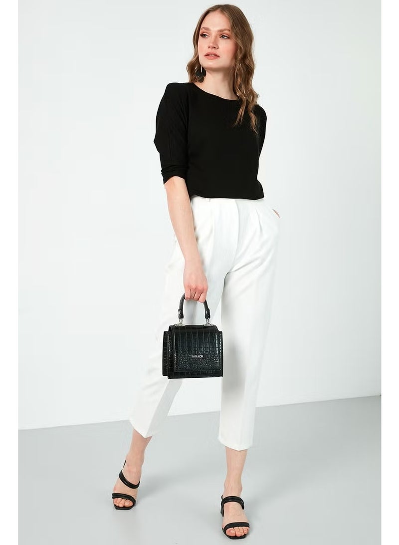 Lela Crew Neck Three Quarter Sleeve Blouse Women's Blouse 5861416Y - Image 3