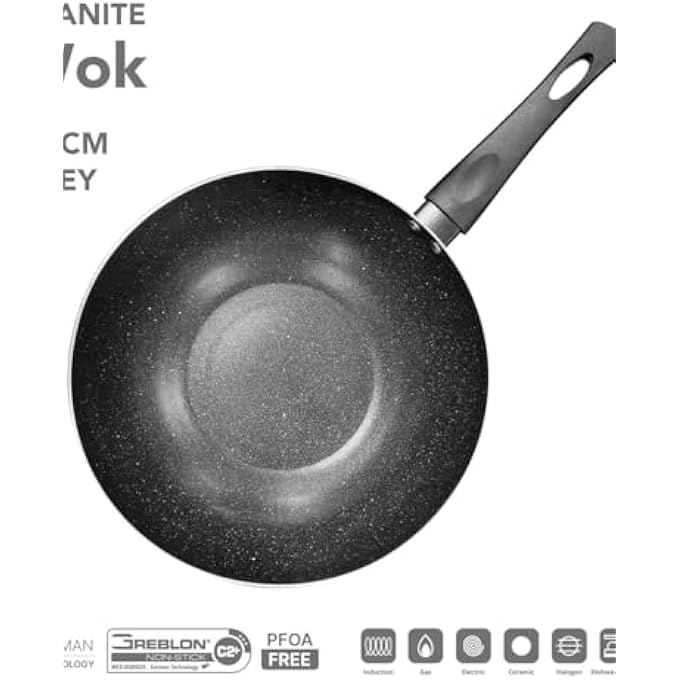 Styli Kitchen Master By Non Stick Induction Wok 28Cm - Image 4