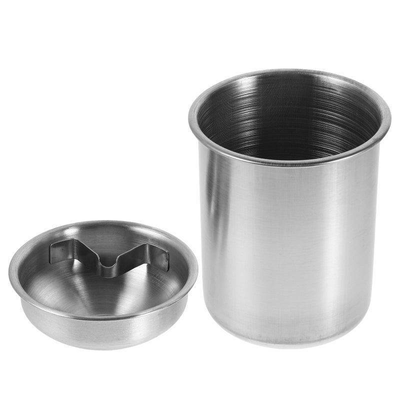 Portable Stainless Steel Car Ashtray Windproof Smokeless Ash Bucket For Vehicle And Desktop - Image 2