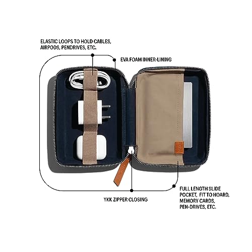 DailyObjects Multicolor Leather Travel Electronic Accessories Storage Bag, Portable Gadget Organizer Case, Tech Kit Pouch for Cables,Drives,Chargers,Adapters,Power Banks, Charger Wire Org Aniser-Tan - Image 4