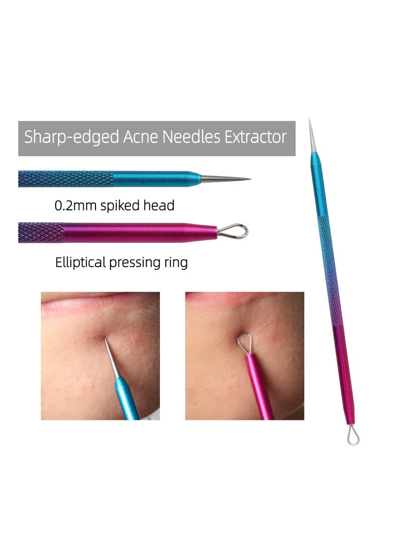 Y&D Blackhead Removal Kit, Acne Extractor Tools Stainless Steel Pimple Set Facial Blemish Solutions Surgical Grade Skincare Pore Cleaning Accessories for Quick and Easy of Pimples  - Image 4