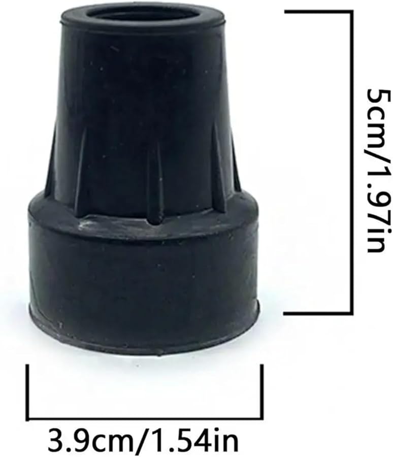 Rubber Cane Tips 10 Pcs Non Slip Walking Stick Crutch Pad Caps Cover Protector 19mm - Image 3