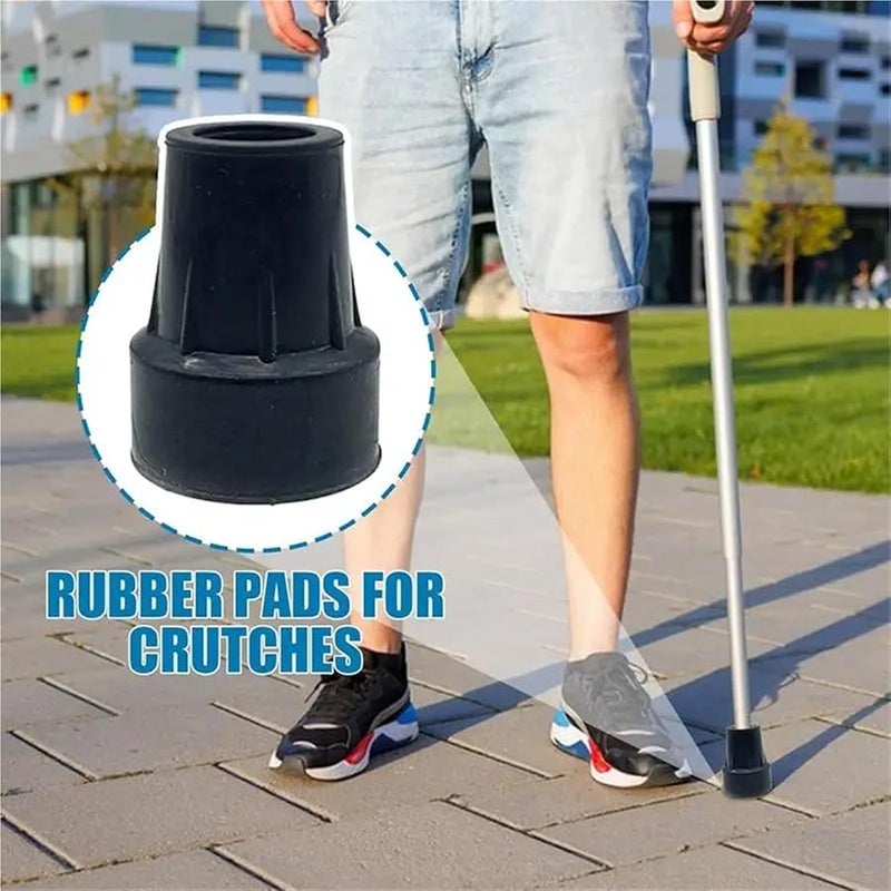 Rubber Cane Tips 10 Pcs Non Slip Walking Stick Crutch Pad Caps Cover Protector 19mm - Image 4