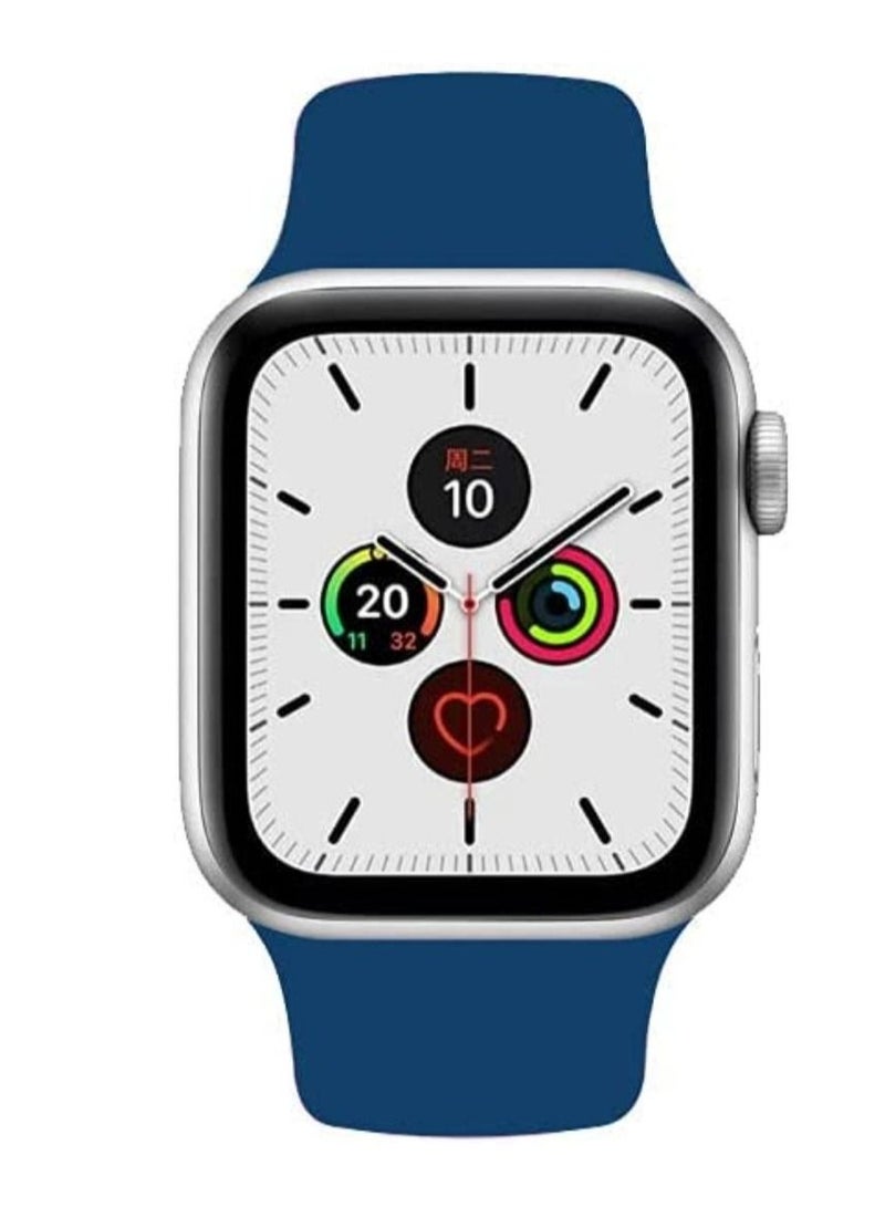 VITION Sports Band for Apple Watch 41mm 40mm 38mm Soft Silicone Replacement Wrist Strap Compatible with iWatch Apple Watch Series 7/SE/6/5/4/3/2/1 Blue Horizon - Image 4