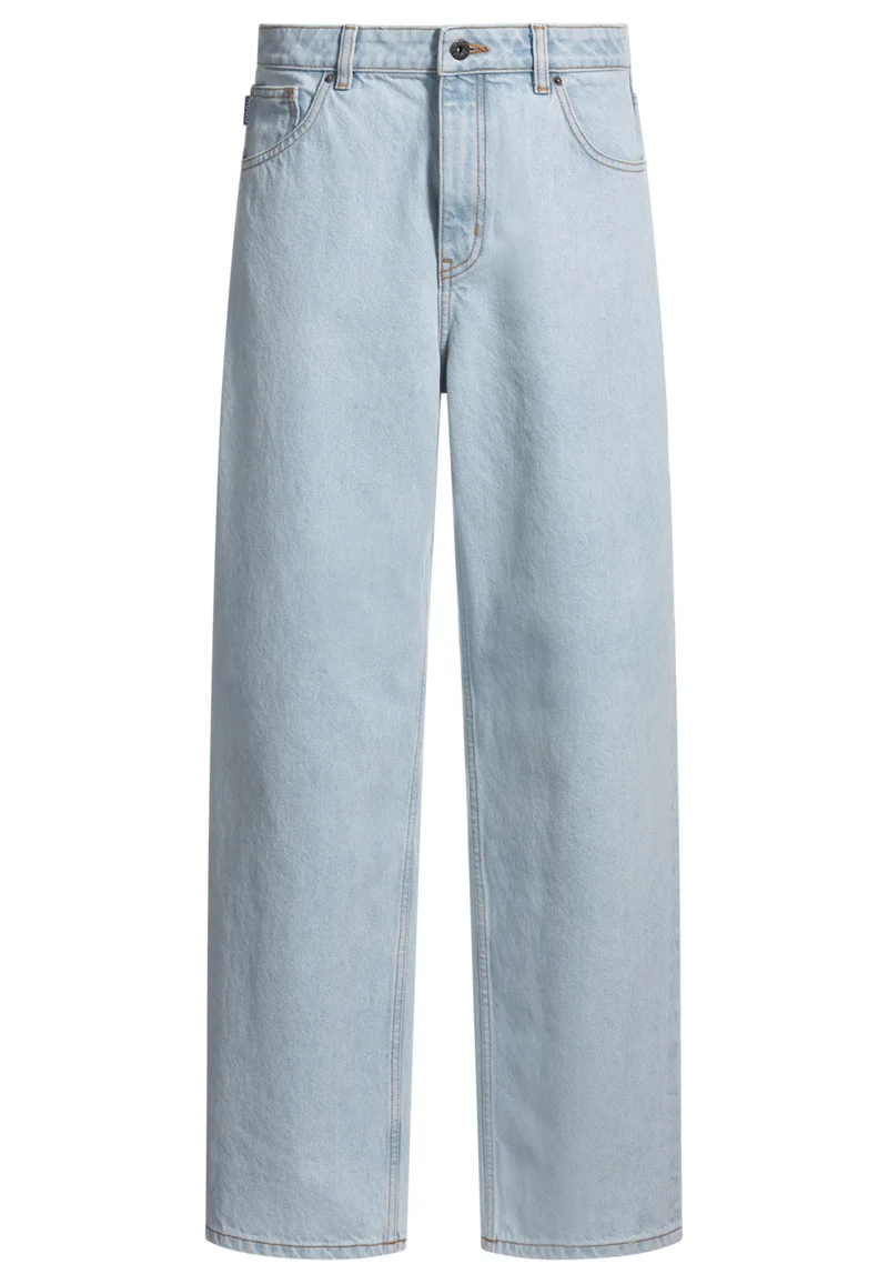HUGO Relaxed-fit jeans in blue denim
