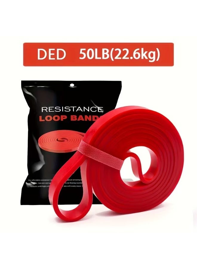 STRAUSS Strong Red 22kg Resistance Band – Strength and Toning Body Exercises - Image 1