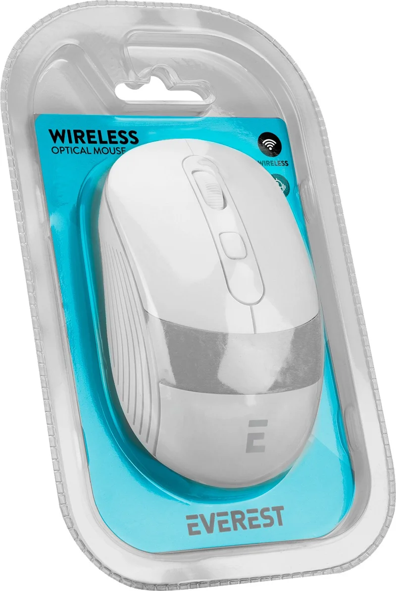 Everest Sm-18 USB White-Grey 2.4ghz Optical 800/1200/1600 Dpi Wireless Mouse