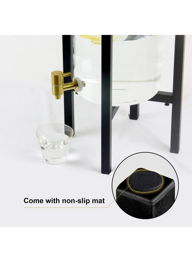 KCGANI Black Adjustable Metal Beverage Drink Dispensers Stand, Water Crock Stand Fits 9.4 To 15 Inches Dia Of Glass Jar Or Bottle Jug, Strong Metal Rack Base For Water Filter, Flower Pot, Plants  - Image 2