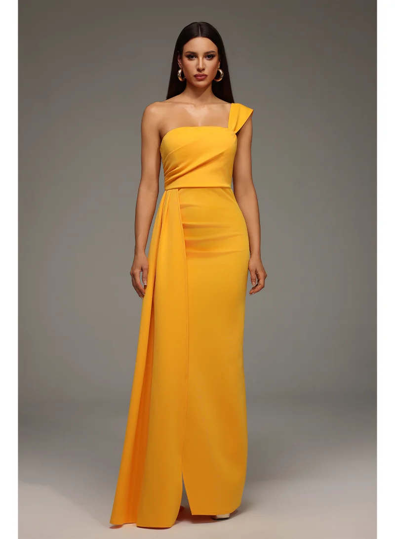 Bella Barnett Olapa One Shoulder Slit Maxi Dress