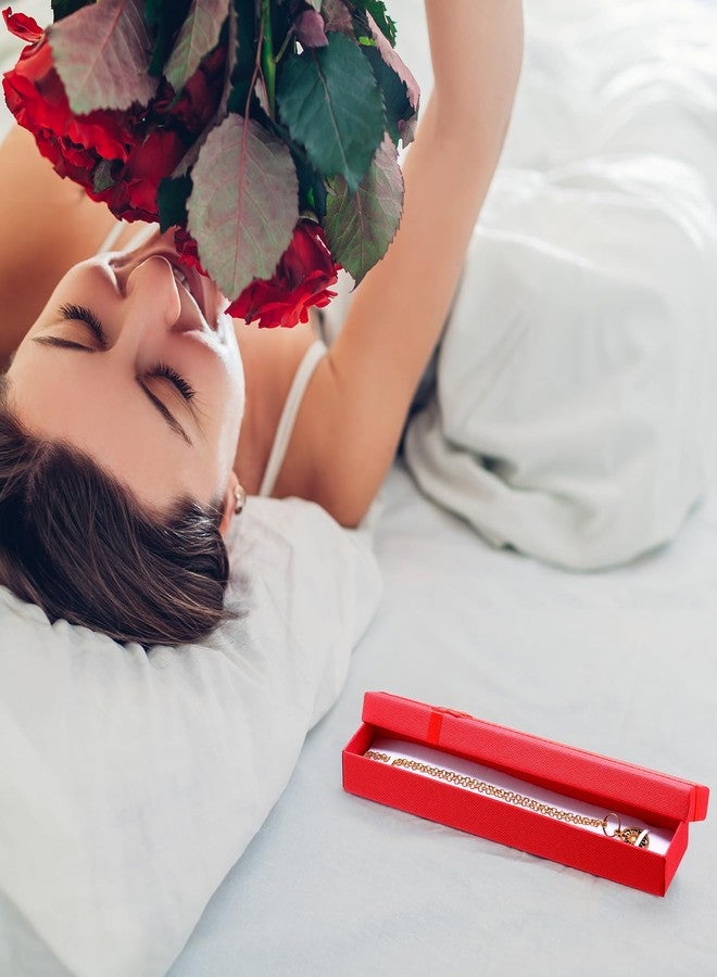 شير علب هدايا مجوهرات من شير، 36 قطعة، 9 ألوان، 7.9 × 1.6 بوصة - علب هدايا مجوهرات مع حشوات إسفنجية وعقدة شريطية لأعياد الميلاد والزفاف والذكرى السنوية (لون أنيق) - Image 4