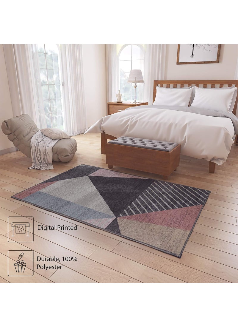 Status Contract Status 3D Printed Perfect Home Rugs Carpet for Living Area | Rug and Carpet for Bedroom |Rug and Carpet for Dining Table Rug Floor Carpet with Anti Slip Backing (5 x 7, Design - 314)  - Image 2