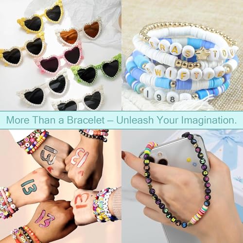 NITOPUPU Acrylic Letter Beads Alphabet Colorful Letter White Cube Beads for Friendship Bracelets and Gifts Souvenir Jewelry Making(6 * 6mm Cube, 900pcs) - Image 4