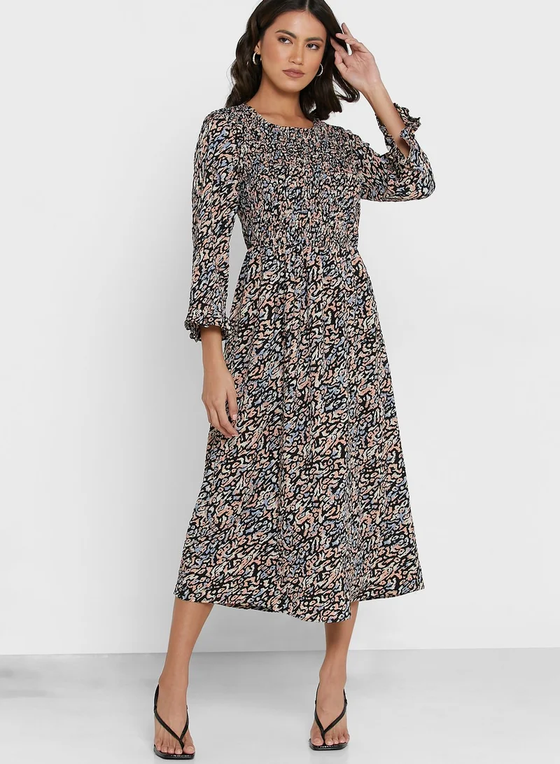 PIECES Floral Print Dress