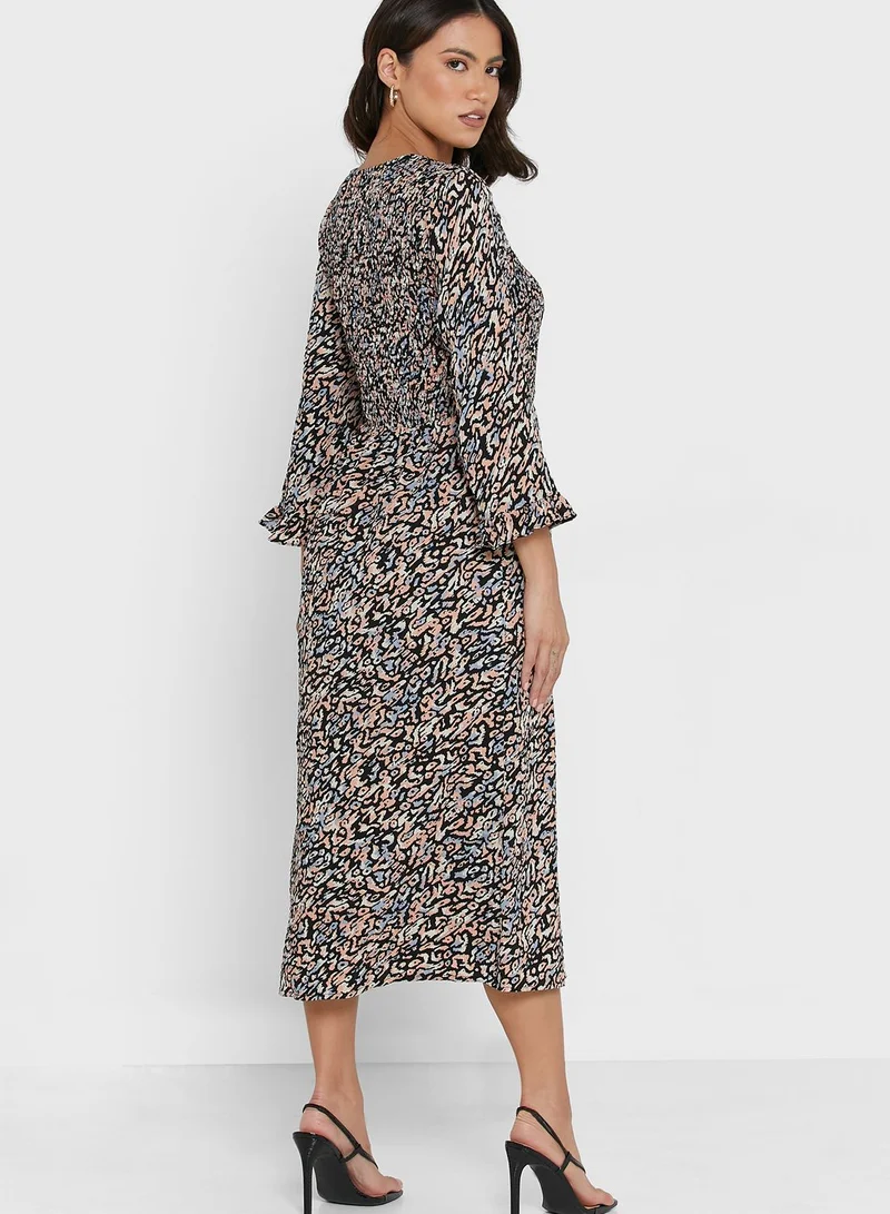 PIECES Floral Print Dress