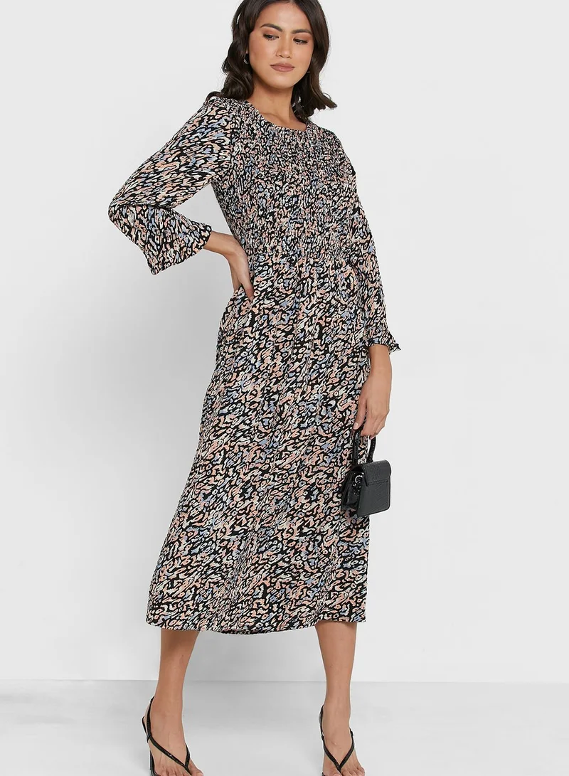 PIECES Floral Print Dress