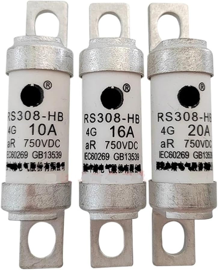 RS308 HB 4G Fuse 10A 50A 63A 80A 100A 750Vdc Silver Size - Image 2
