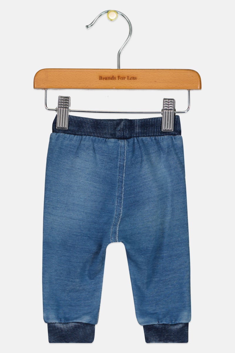 NAME IT Toddlers Boy Dark Washed Sweatpants, Blue - Image 2