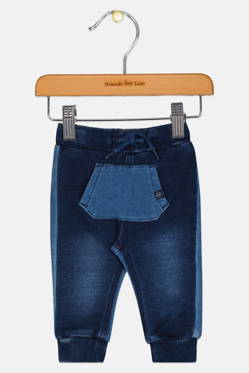 NAME IT Toddlers Boy Dark Washed Sweatpants, Blue - Image 1