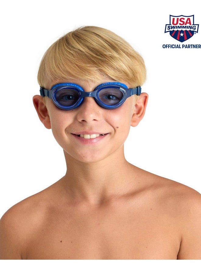 arena Unisex Kids Junior Air Goggles For Swimming Ages 6 To 12 Perfect Fit Air Seals Antifog Coating Nonmirror Lens Adjustable Strap, Blue;Blue - Image 4