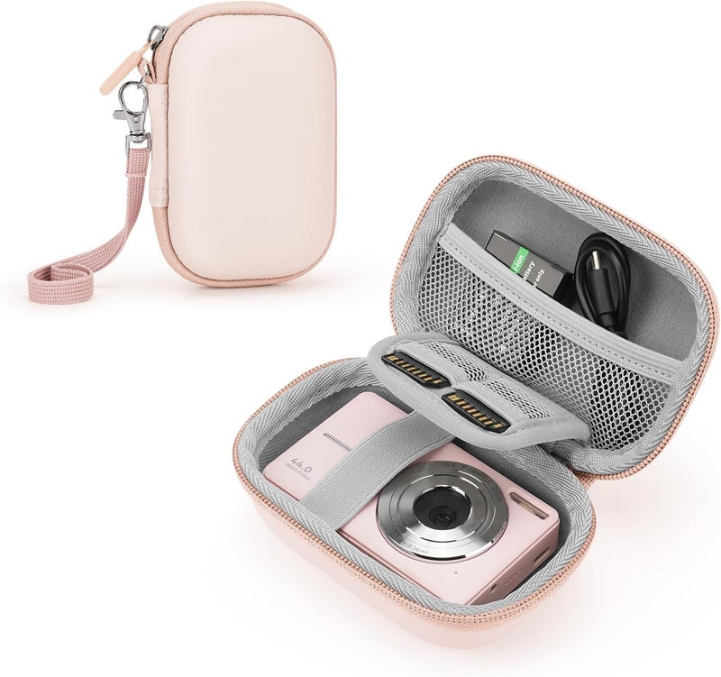 SQERO Cute Pink Camera Case for Digital Cameras with SD Card Storage - Image 1