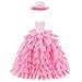 BARWA Princess Evening Party Clothes Wears Dress with Hat Outfit Set for 115 inch Doll - Image 2