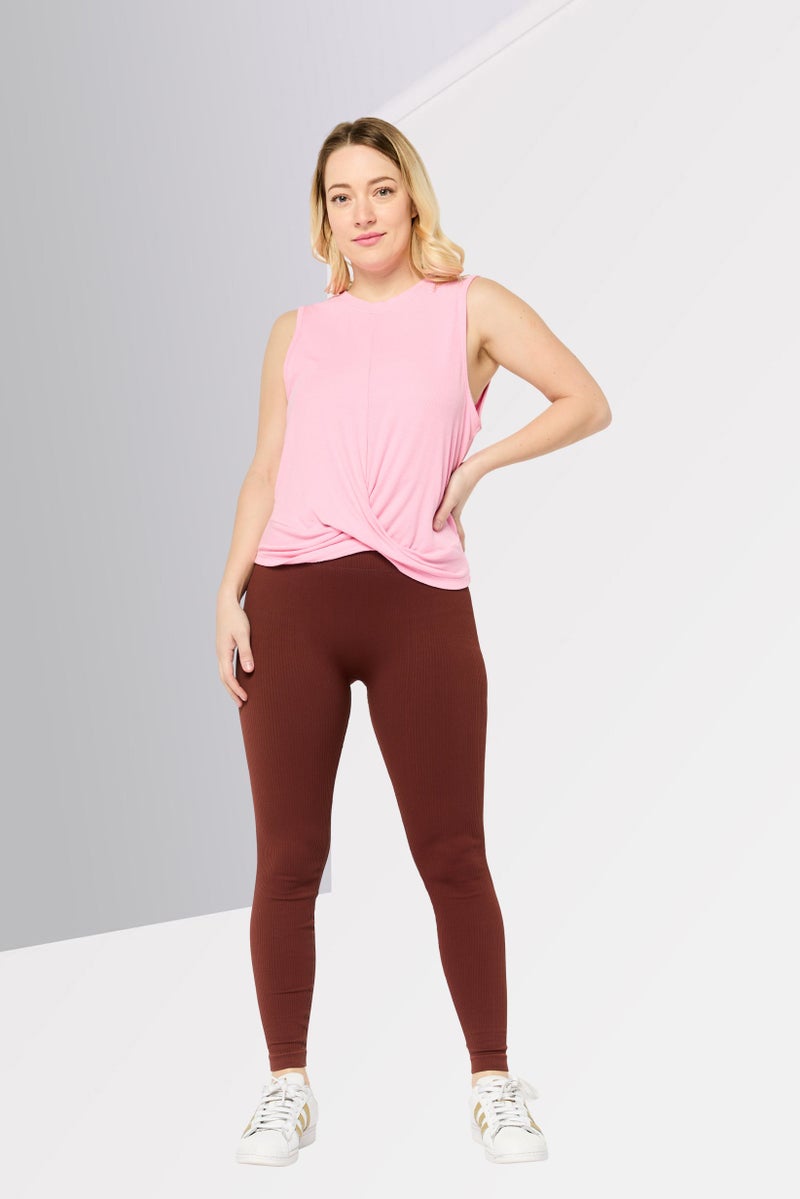 DKNY Sport Women Sportswear Fit Sleeveless Training Tank Top, Pink - Image 3