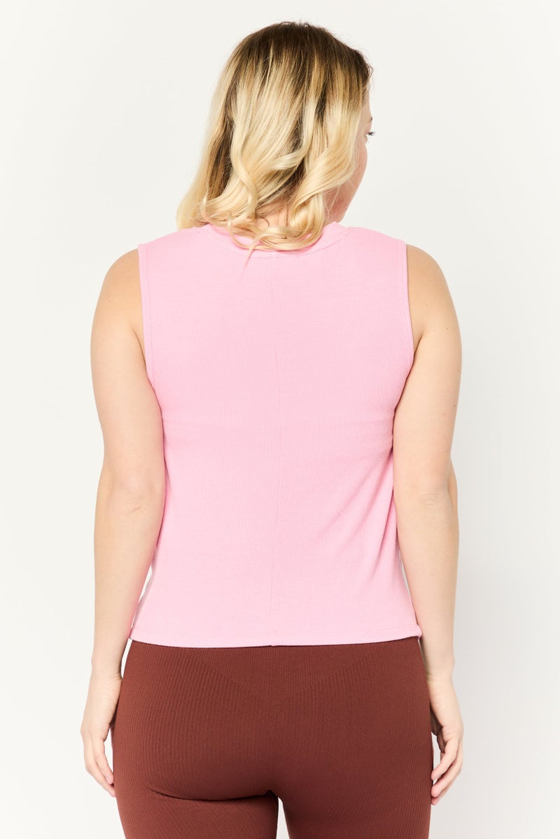 DKNY Sport Women Sportswear Fit Sleeveless Training Tank Top, Pink - Image 2