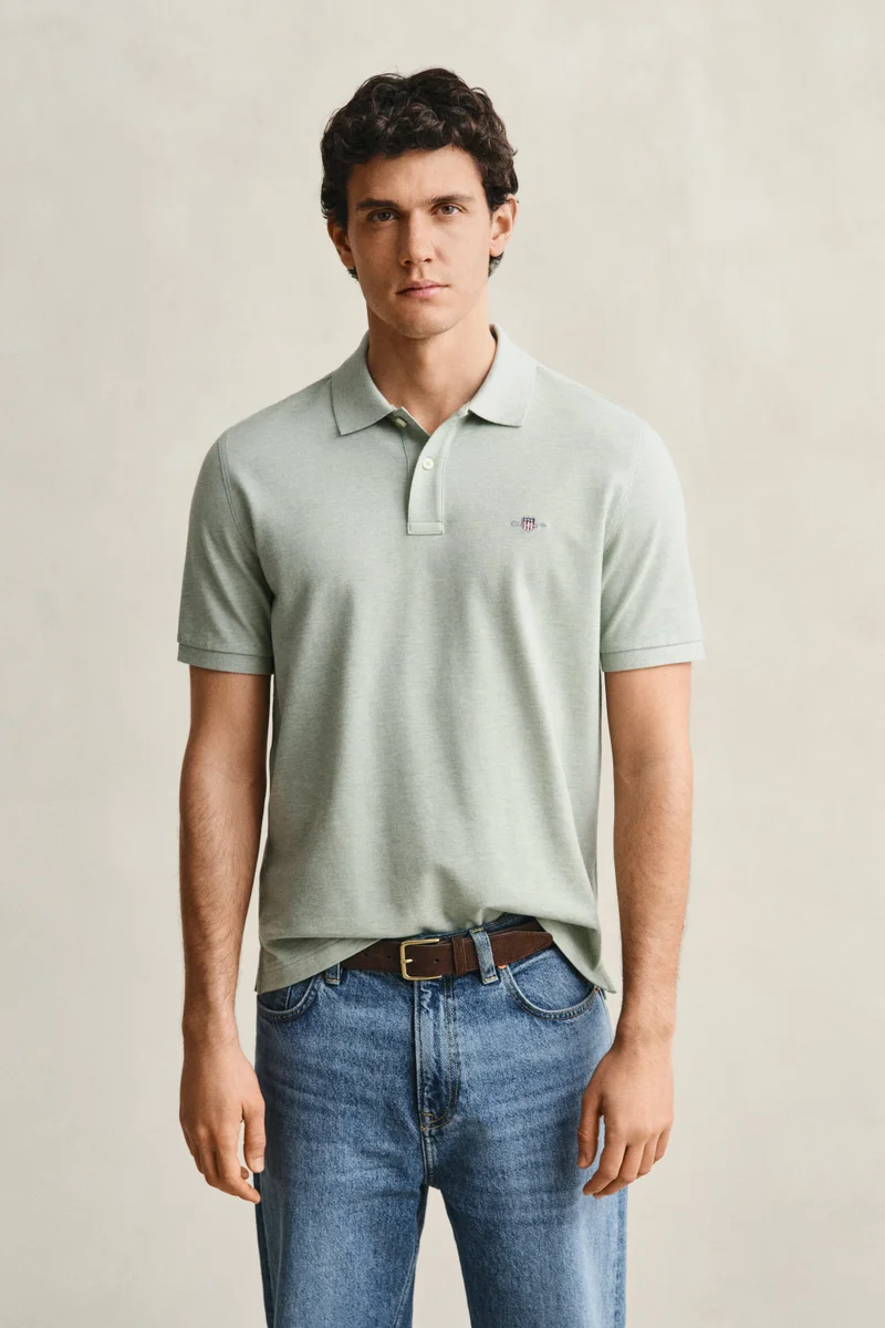 غانت Reg Shield Ss Pique Polo