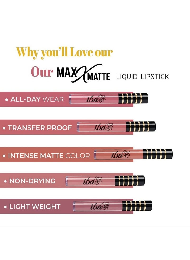 Iba Iba Maxx Matte Liquid Lipstick Shade Fresh Peach 2.6Ml  - Image 4