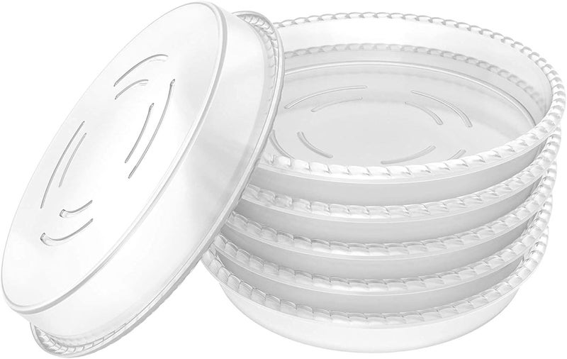 UPMCT 6 Pack Plant Saucer, 4 6 8 10 12 Inch Durable Plant Tray Flower Pot Saucer Round Pallets for Indoors and Outdoor, Plant Container Accessories (6 Inch, Clear) - Image 1