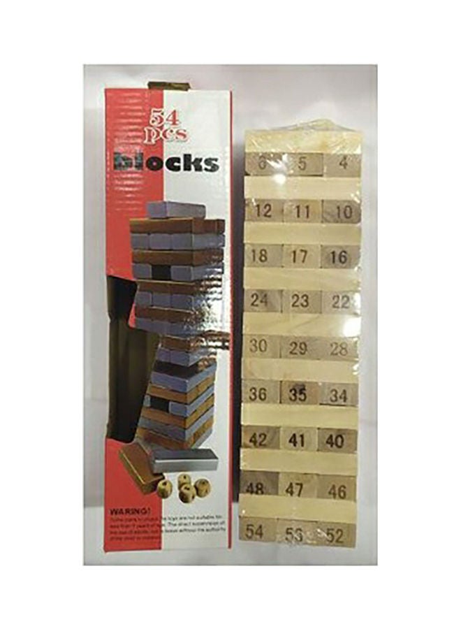 54-Piece Wooden Blocks Playset - Image 1