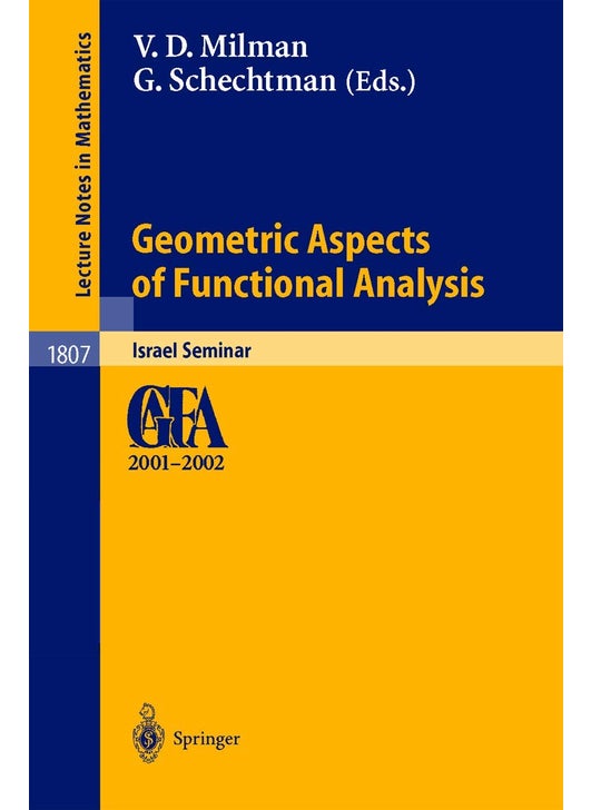 Geometric Aspects of Functional Analysis: Israel Seminar 2001-2002