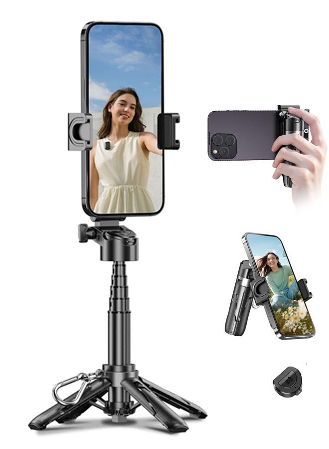 Extendable 360° Rotation Selfie Stick, All-in-One Phone Tripod, One-Button Opening Design with Wireless 5.2 Bluetooth Remote Control, Perfect for Live Streaming, Video Calls, and Travel Photography  - Image 1