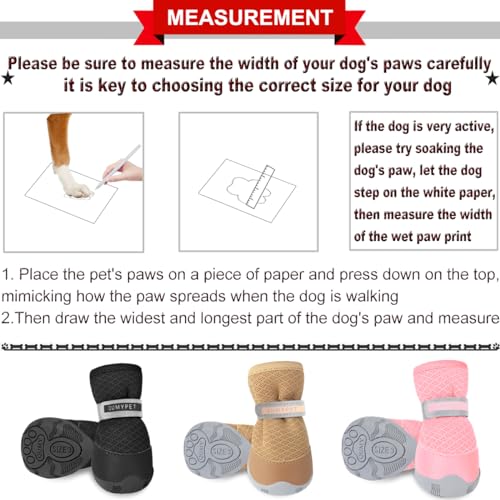 QUMY 4PCS Dog Shoes for Small Dogs Hot Pavement Summer Puppy Dog Boots Paw Protectors with Soft AntiSlip Rubber Sole Mesh Breathable Dog Booties for Hardfloors Walking Running - Image 3