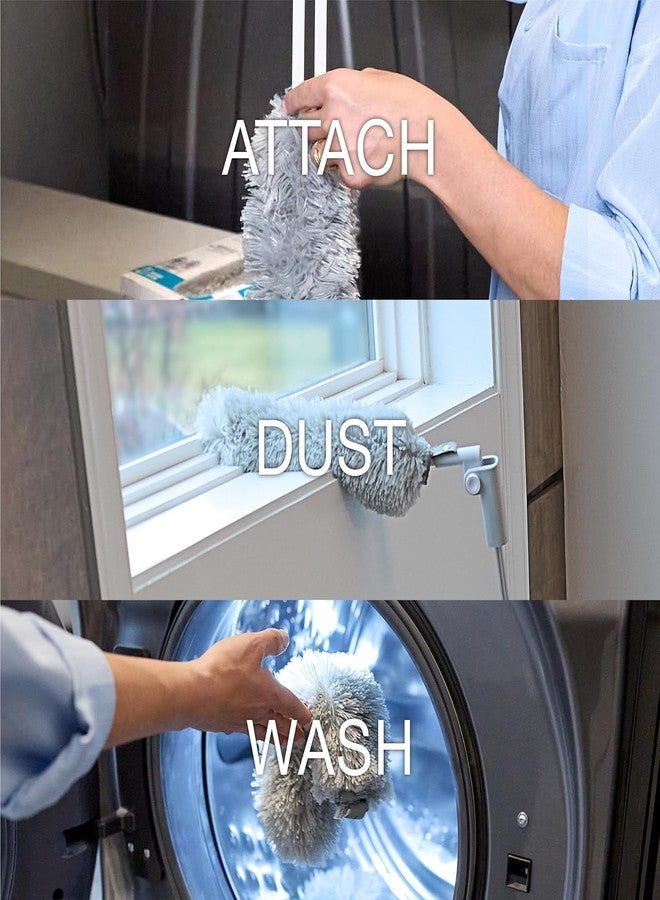 بونا عبوات إعادة استخدام منفضة الغبار من بونا - عبوتان - نظام تنظيف عالي الأداء - منافض غبار من الألياف الدقيقة تزيل الغبار وشعر الحيوانات الأليفة لتنظيف المنزل بالكامل - Image 3