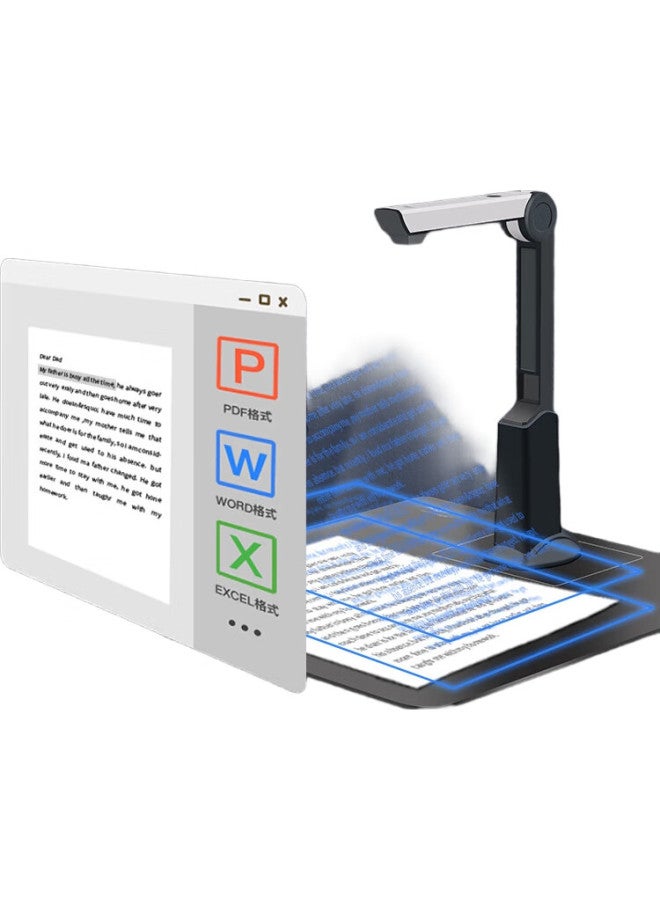 Eloam S500L 5Mp A4 Document Scanner High Definition High Speed Scanner With Timer Automatic Continuous Scanning For Documents And Receipts Ocr Text Recognition - Image 1