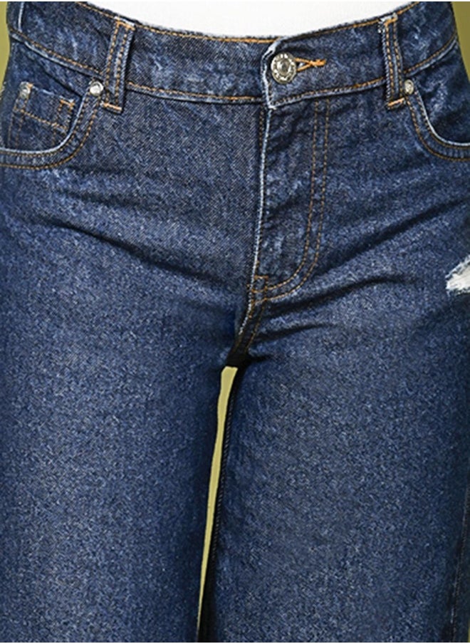 LILPICKS - Medium Denim Wash Cargo Jeans - Image 1