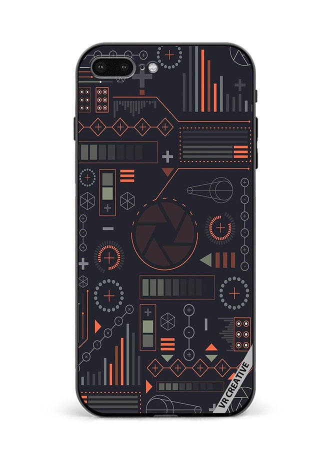 VR CREATIVE Protective Case Cover For Apple iPhone 7 Plus/8 Plus Circuit Design Multicolour - Image 1
