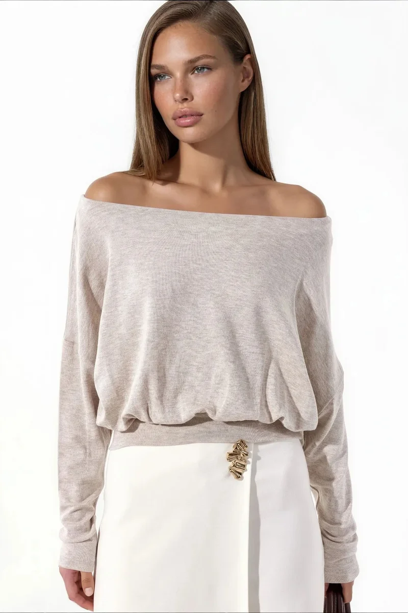 BUSEM Women's Acrylic-Blend Blouse