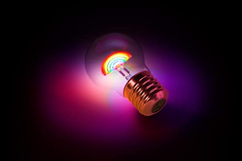 Suck UK Rainbow Lamp Rainbow Light Bulb Cordless Rechargeable Battery LED Neon Light Bulb Bedside Lamp for Girls Retro Style Edison Bulbs Bedroom Accessories USB Charging Night Lights - Image 3