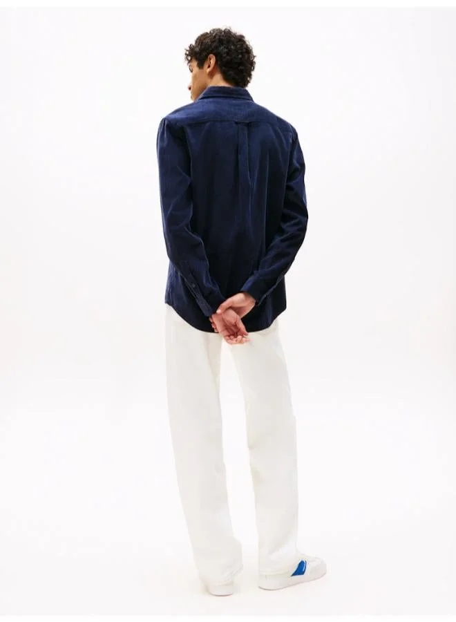 تومي جينز قميص كوردروي بقصة عادية