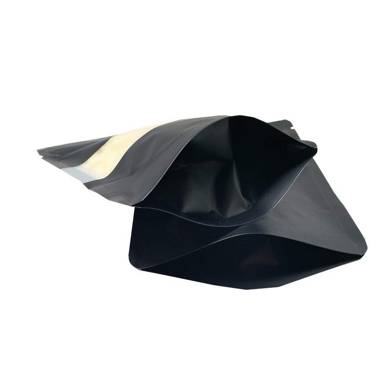 MITOB 100 Pieces Mylar Bags with Window Zipper Lock Stand Up Aluminum Foil Bag for Zip Food Storage Lock Packaging Bag Reusable (3.5x5.1 inch  Black) - Image 4