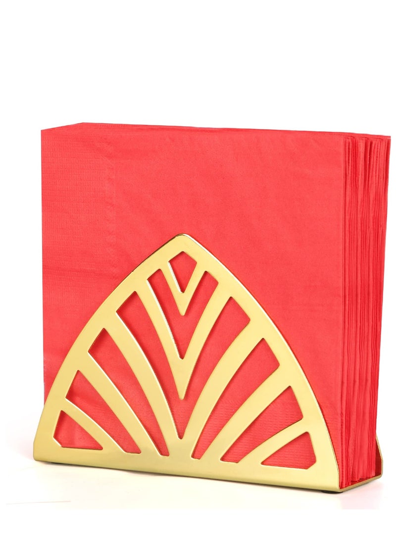 Excefore Napkin Holder for Table Decor Gold Metal Napkin Holder for Dining Table Kitchen Countertop Paper Organizer Farmhouse Tissue Holder Decorative Tissue Dispenser  - Image 4
