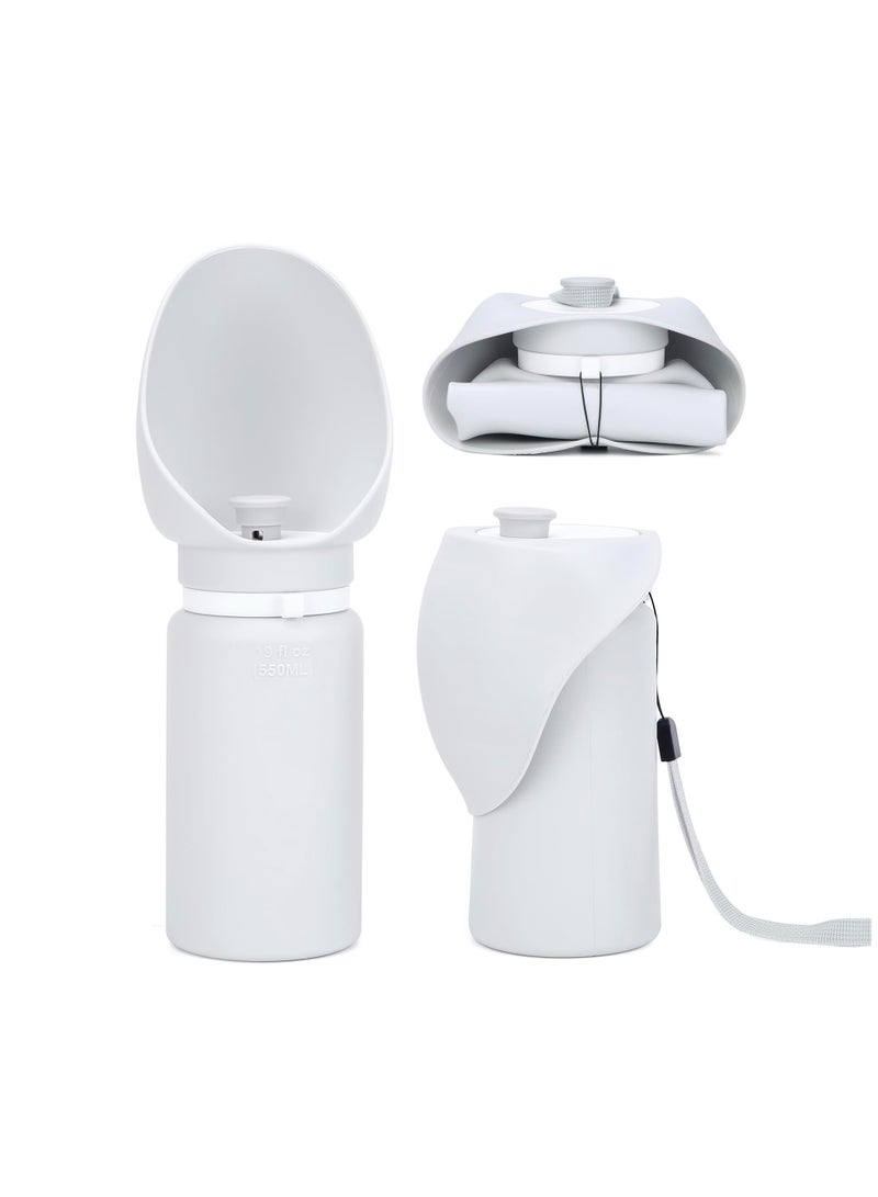 SOLARAE Portable Silicone Dog Water Bottle, 19oz/550ml Travel Dog Water Bottle, Lightweight & Foldable Dog Water Bottle, Leak Proof Dog Water Bottle with Dispenser for Outdoor Walking, Hiking, Travel - Image 1