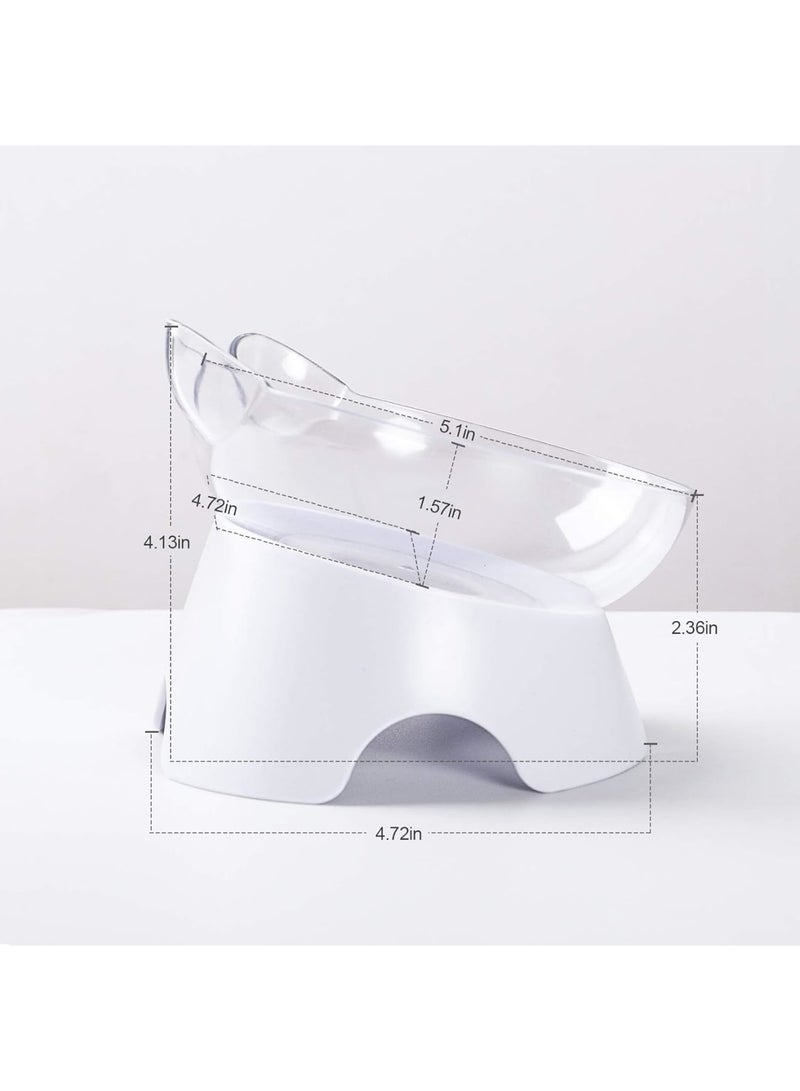 SYOSI Cat Food Bowl Set,Tilted Raised Design to Reduce Mess and Whisker Stress,Non Slip Elevated Feeder for Kittens and Small Pets,Promotes Healthy Eating - Image 5