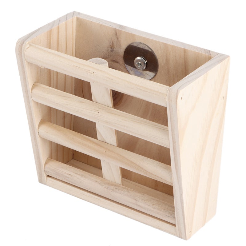 Rabbit Grass Feeder Pure Natural Wood Rabbit Manger Rack - Sturdy Durable Set Screw Hanging Design for Rabbits Chinchilla Guinea Pigs - Image 4