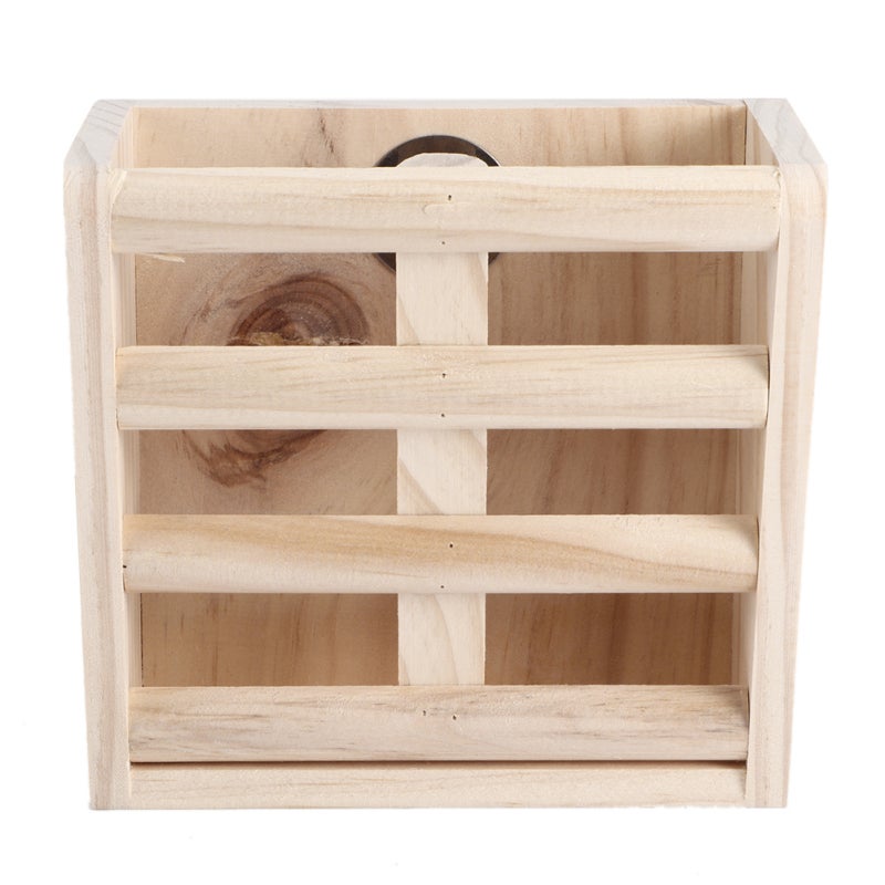 Rabbit Grass Feeder Pure Natural Wood Rabbit Manger Rack - Sturdy Durable Set Screw Hanging Design for Rabbits Chinchilla Guinea Pigs - Image 3