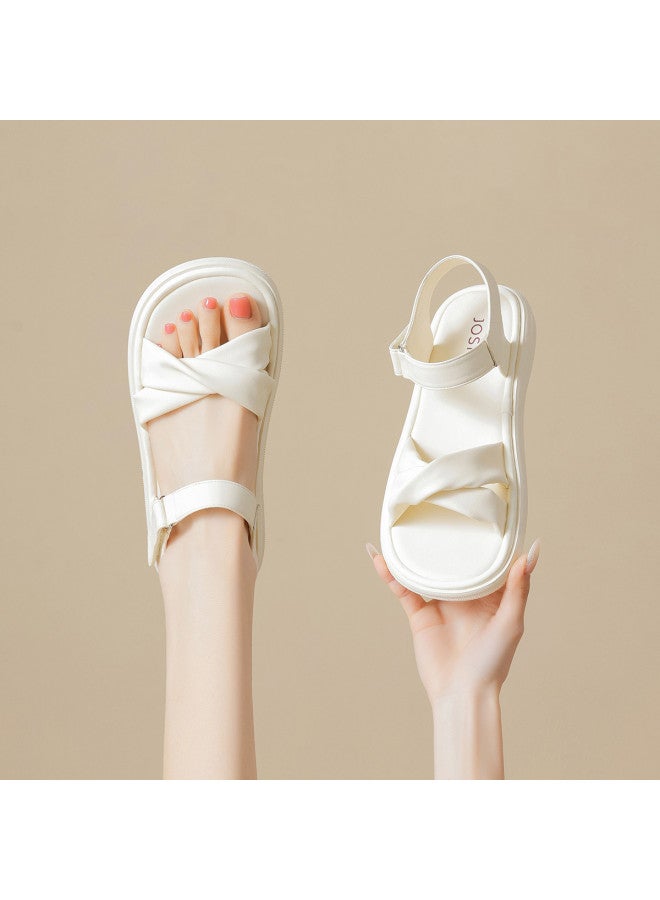 Josiny Women's Sandals Summer 2025 New Style, Outdoor Wear High-end Flat Women's Shoes, Soft Sole Lightweight Beach Sandals - Image 2