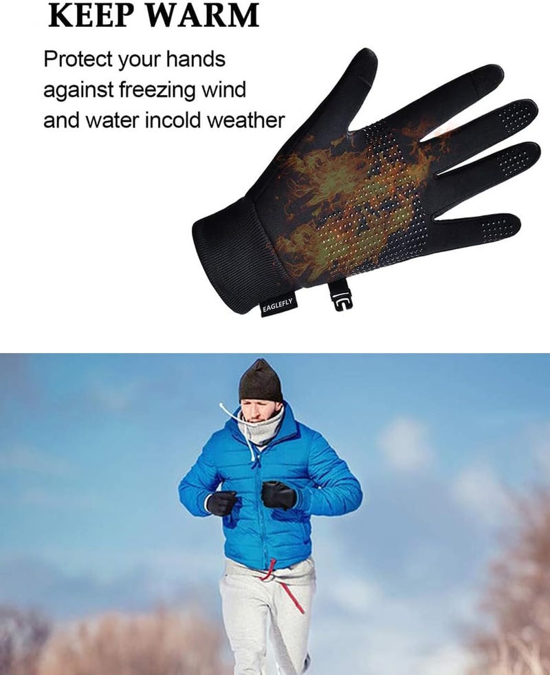 EAGLEFLY Store Winter Gloves Women Men Waterproof Warm Gloves with Touch Screen Fingers Thermal Glove for Men Women Running Riding Cycling Driving Windproof Water Resistant - Image 3